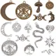 1 Box 64Pcs Tarot Style Moon Phase Charms Tree of Life Charm Triple Goddess Moon Snake Sun Mushroom