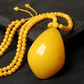 Baltic Amber Pendant Chicken Butter Yellow Drop Pendants Men Women Sweater Chain Succinum Honey Wax