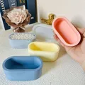 Business Card Storage Rack Plaster Clay Mold DIY Oval Cement Candle Vessel Mold Succulent Flowerpot