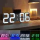 3D LED Digital Clock wall deco Glowing Night Mode Adjustable Electronic Table Clock Wall Clock