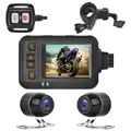SE20 1080P Motorcycle Dash Cam Front + Rear Camera 2 inch Display Dual Channel Motorbike Video