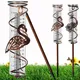 Wrought iron rain gauge Rain collector outdoor Garden decorative simple Metal spiral rain watch