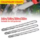 Steel Chainsaw Chain 16/18/20/22-inch 325 Pitch .058 Gauge 64/72/76/86 Drive Link For Electric
