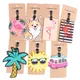 1PC Cute Cartoon Hawaiian Flamingo Silicone Luggage Tag kawaii ID Addres Holder Boarding Luggage Tag