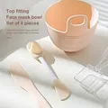 4pcs Face Mask Mixing Bowl Set Includes Silicone Mask Bowl Mask Spatula Measuring Scoop Double Head