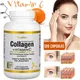 Hydrolyzed Collagen + Vitamin C Capsules Support Hair Skin Nails Joints & Bone Health - with Type