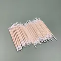 100/300 PCS/Ear Care Clean Wood Handle Pointed Tip Head Cotton Semi Permanent Eyebrow Eyelash Tattoo