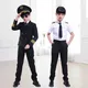 Kids Pilot Costumes Children Cosplay for Boys Girls Flight Attendant Costume Airplane Aircraft Air