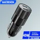 40W Dual PD Type C Car Charger Fast Charging USB C Portable Phone Charger For CellPhone in Car For