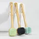 Natural Bristles Back Scrubber Shower Brush With Detachable Long Wooden Handle Dry Skin Exfoliating