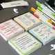 100 Pads/Pack Transparent Inches Sticky Note Pads Notepads School Stationery Office Supplies