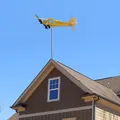 Metal Airplane Wind Direction Indicator Creative Chic Garden Weather Vane Plug Decor Anti-corrosion