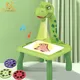 Drawing Projector Toy with Sliding Disc Painting Board Cute Dinosaur Music Projection Table Playset