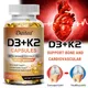 Vitamin D3 5000 IU with Vitamin K2 - Vitamin D Supplement Supports Bone Formation Cardiovascular