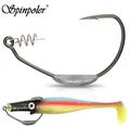 Spinpoler Raptor Weighted Swimbait Hook With Centering Pin 5/0 7/0 10/0 Heavy Duty Wide Gap For Soft