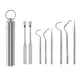 Stainless Steel Toothpick Set Tooth Flossing Reusable Toothpicks Portable Toothpick Floss Teeth