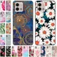 For Moto G Stylus 2023 4G Case 6.5 Soft Silicone Black Bumper Flower Marble Capa for Motorola Moto G