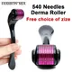 Hair Growth Beard Derma Roller 0.25mm 540 Titanium Microneedle Roller for Facial Skin Care Body