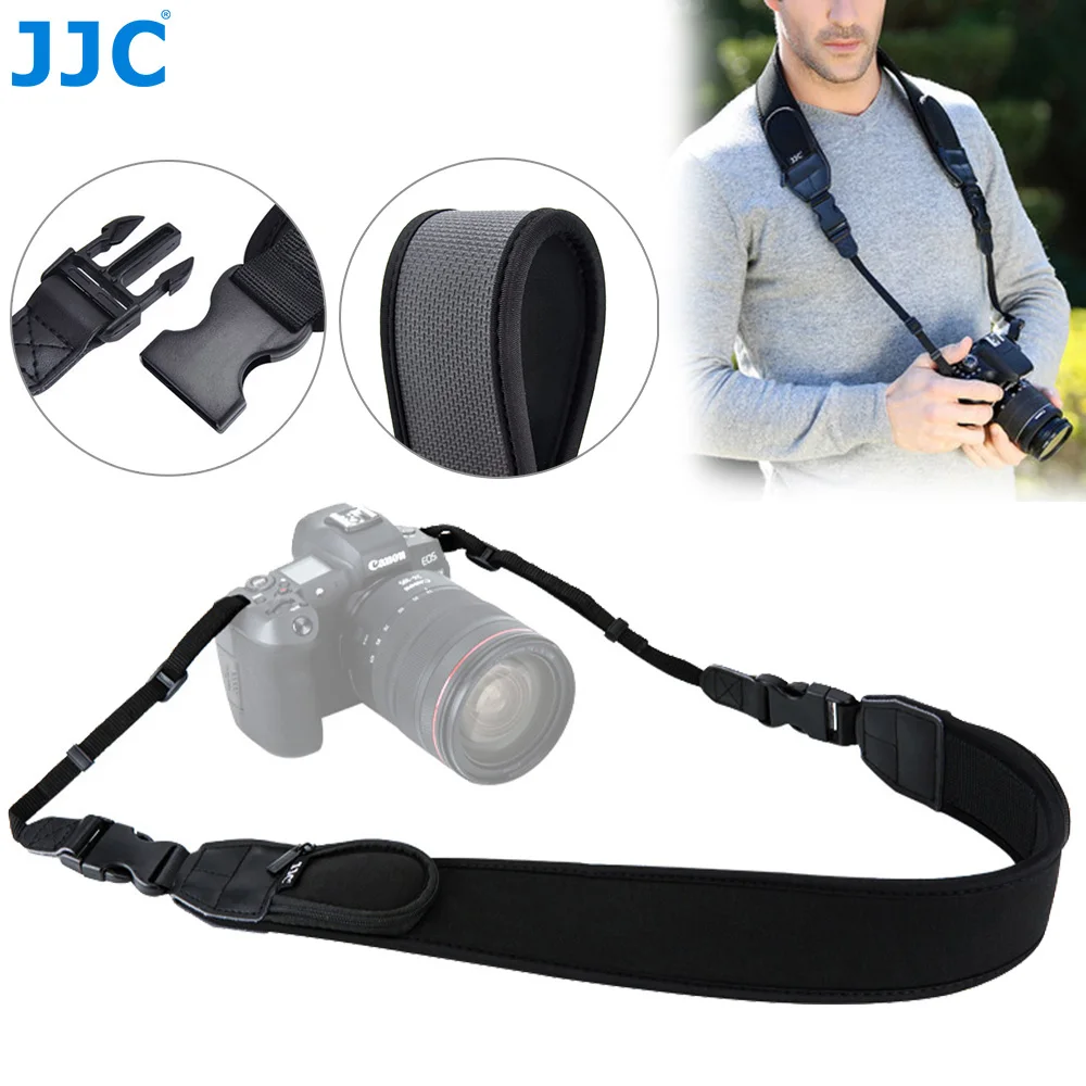 JJC Thick Camera Neck Shoulder Strap Belt Strap for Sony A7 V A7V A7M5 Canon EOS R8 R5 Mark II R50 R7 R10 RP R5 R6 M50 Mark II