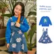 Korean Children's Clothes Sweatshirts Dress 2024 New Child Girls Hoodies Sweater T Shirts Denim