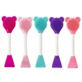 Facial Cleanser Pore Cleaner Exfoliator Cute Bear Shape Silicone Face Cleansing Brush Face Scrub