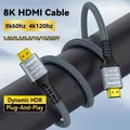8K 10K HDMI Cable 2.1 2Pack 48Gbps High Speed HDMI 4K@120Hz 8K@60Hz HDCP 2.2&2.3 eARC HDR 4:4:4