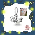 Glow-in-the-dark Firefly Dangle Charm Silver Plated Fit Charms Silver Original Bracelet for Jewelry