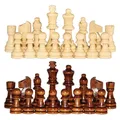 32PCS Wooden Chess Tournamen 2.2 in King Figurine Word Chess Set Standard International Staunton