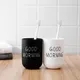 Good Morning Mouthwash Cup Bathroom Tumblers Toothbrush Toothpaste Holder Cup Travel Washing Cup