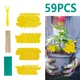 59PCS Yellow Sticky Fly Trap Dual-Sided Sticky Trap Plastic Bug Insect Gnat Traps Sticky Board for