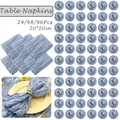 24-96Pcs Dusty Blue Table Napkins Wedding Party Napkins Baby Shower Gauze Cheesecloth Napkins Bulk