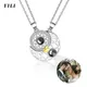 Personalized Photo Necklace Projection Necklace Sun and Moon Yin Yang Couple Magnetic Necklace