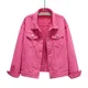 2023 Spring autumn New Denim Jacket Women Casual Tops Short Coat Female color Jean Jackets Cotton