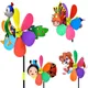 1Pcs Foldable Animal Bee Six Colors Three-dimensional Windmill Cartoon Home Garden Decoration Wind