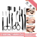 3-11PCS Eyebrow Trimmer Set Scissors Tweezers Eyebrow Razor Scraping Eyebrow Comb Razor Eyebrow Clip