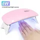 6W Mini Nail Dryer Machine Portable 6 LED UV Manicure Lamp Home Use Nail Lamp For Drying Polish