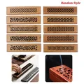 1Pc Incense Box Bamboo Wood Incense Stick Holder Burning Joss Insence Box Burner Ash Catcher Home