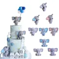 Baby Elephant Cake Topper for Baby Shower Elephant Cake Decoration Kids 2nd 1st Birthday Party
