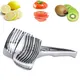 Stainless Steel Kitchen Handheld Orange Lemon Slicer Tomato Cutting Clip Fruit Slicer Onion Slicer