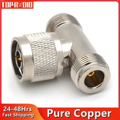1PC N Male Jack to 2 N Female RF Adapter N Type Triple T 3-Way Splitter Antenna Connector For Cell Signal Booster Repeater