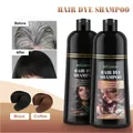 500ml Organic Natural Fast Hair Dye Shampoo 3 In 1 Plant Repair Essence Black Hair Color Dye Shampoo