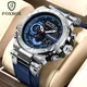 LIGE 2024 NEW Fashion Men's Watches Luxury Original Quartz Digital Analog Sport Military 50M