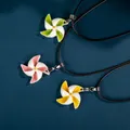 Colorful Ceramic Windmill Pendant Cute Gift Necklace For Women Girl Children Gift Drop Shipping