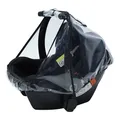Transparent Baby Stroller Rain Cover with Double Zippers Waterproof Dustproof for Infant Baby