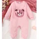 3-24 Months Baby Girl Romper Autumn&Winter Daily Bodysuit Pink Bear Print Long Sleeve Lovely