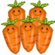 5pcs Cartoon Carrots Balloons Easter Party Supplies Easter Bunny Helium Balloons Baby Shower Globos