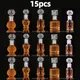 50ml Mini Alcohol 5 10 15pcs Set Luxury Whiskey Bottle Dispenser Guest Gift for Wedding Party Carved