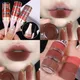 3 in 1 Mousse Matte Texture Lip Gloss Lasting Brown Lipstick Canned Velvet Matte Lip Mud Lipstick