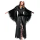 Women Robes Sleepwear Kimono Pajamas Pure Long Black Silk Satin Lace Trim Photography Dress Wedding