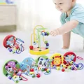 Wooden Roller Coaster Bead Maze Montessori Maze Circles Around Beads Abacus Math Toys Children Early